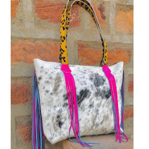 COSMIC COWGIRL OVERNIGHTER HAIRON LEATHER BAG